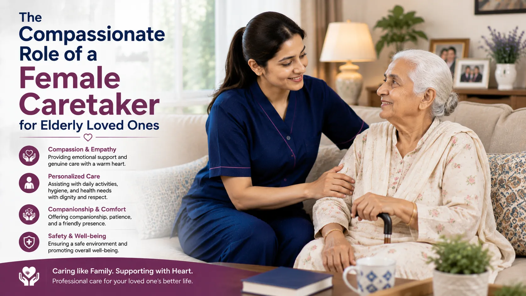 female caretaker for elderly