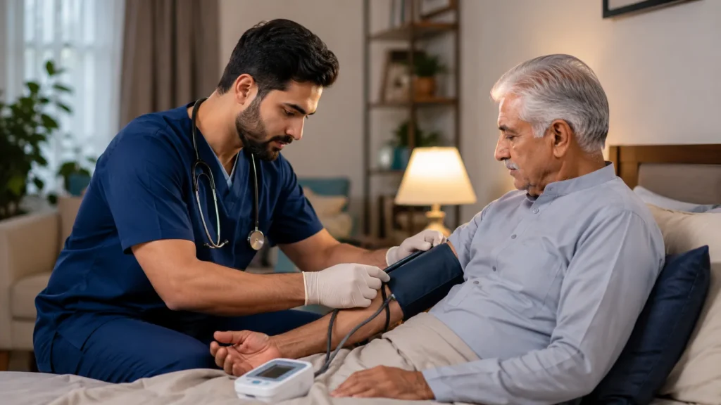 male nurse at home
