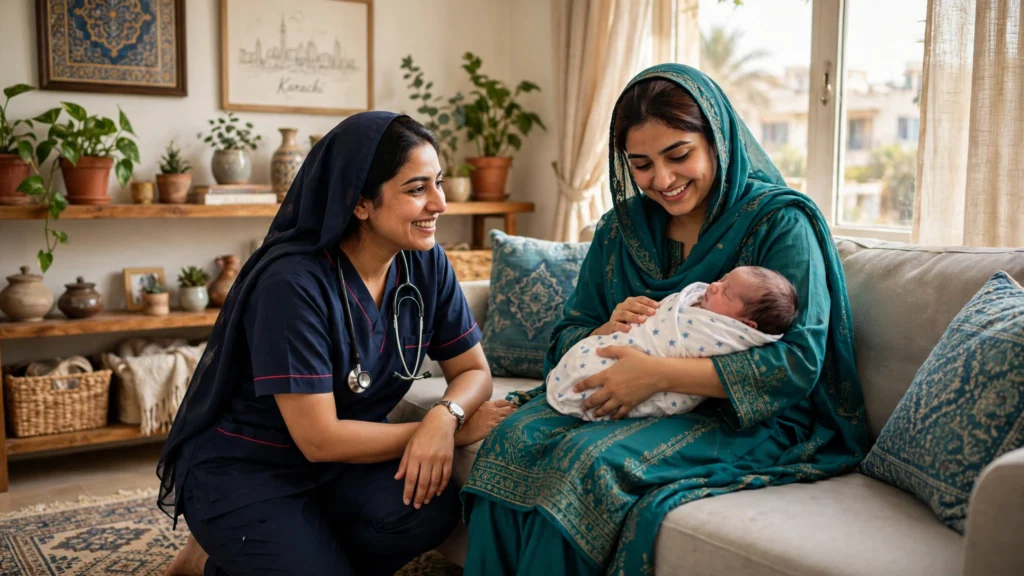 Mother and Newborn Care at Home in Clifton Karachi